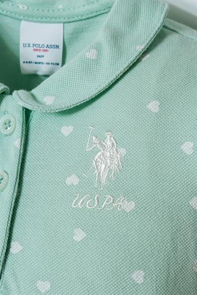 U.S. Polo Assn Kız Bebek  2 li Şort T-şhirt Takım Nil