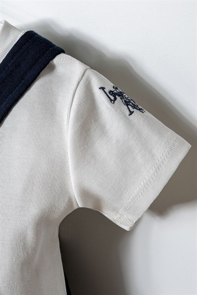 U.S. Polo Assn Erkek Bebek 2 li Salopet T-shirt Takım Lacivert