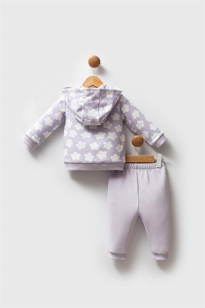 U.S. Polo Assn Kız Bebek 3lü Takım Lila