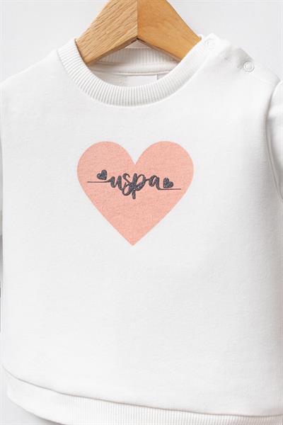 U.S. Polo Assn Kız Bebek USB2765 2 li Takım Beyaz