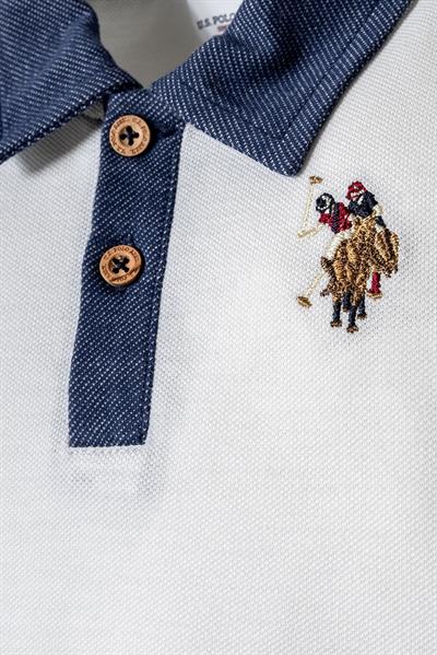 U.S. Polo Assn Erkek Bebek  2 li Şort T-şhirt Takım Beyaz