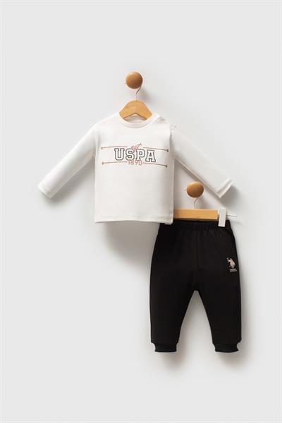 U.S. Polo Assn Erkek Bebek 3lü Takım Bej