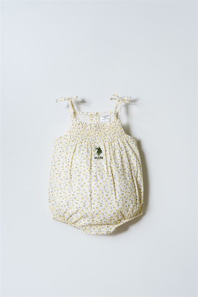 U.S. Polo Assn Kız Bebek  Tulum Ekru