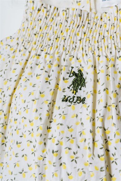 U.S. Polo Assn Kız Bebek  Tulum Ekru