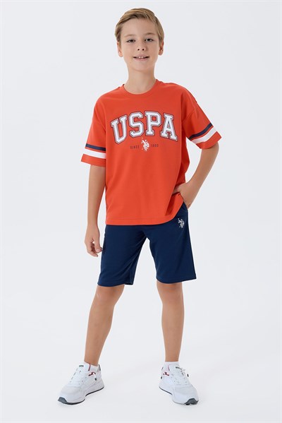 U.S. Polo Assn Erkek Çocuk Bermuda  2li Takım Kırmızı