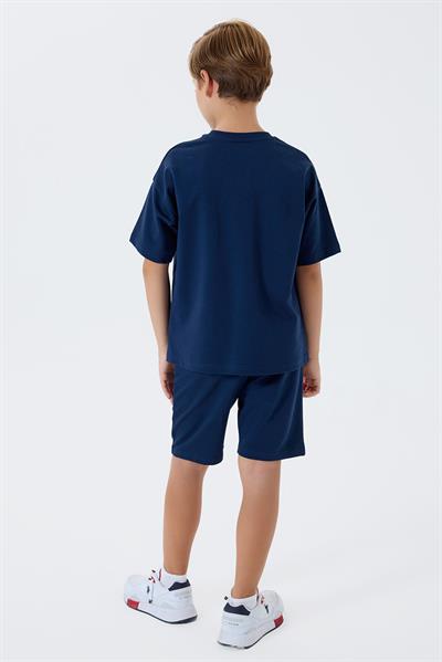 U.S. Polo Assn Erkek Çocuk  2 li Bermuda T-şhirt Takım Lacivert