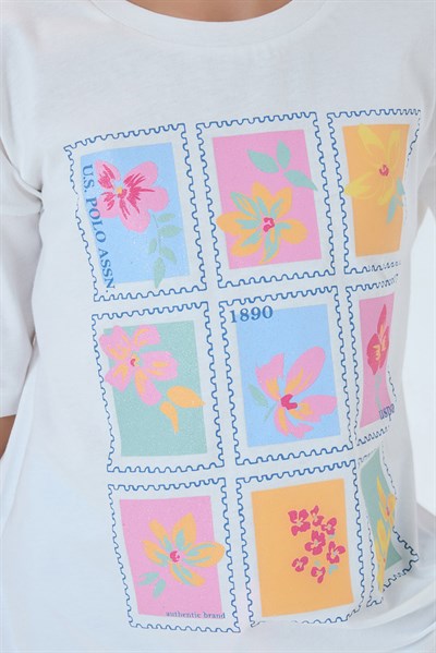 U.S. Polo Assn Kız Çocuk Bermuda 2li Takım Beyaz