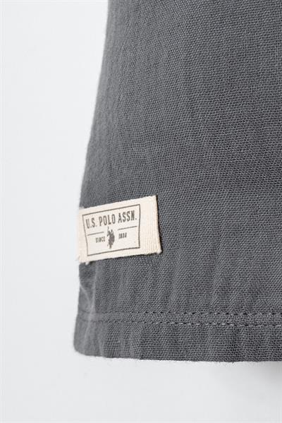 U.S. Polo Assn Erkek Bebek  2 li Şort Gömlek Takım Koyu Gri