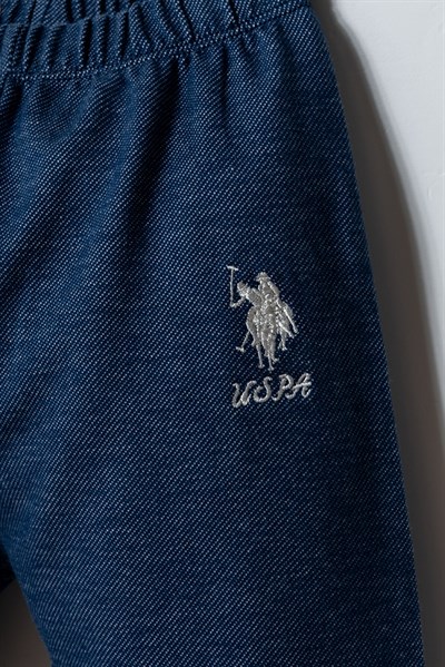 U.S. Polo Assn Kız Bebek  2li Takım Füme