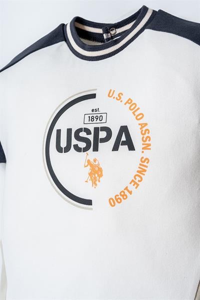 U.S. Polo Assn Erkek Bebek  2 li Şort T-şhirt Takım Füme