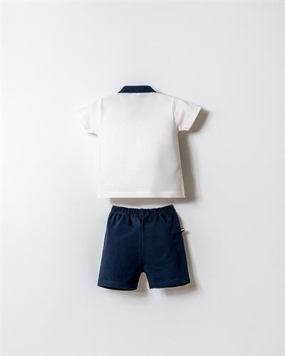 U.S. Polo Assn Erkek Bebek  2 li Şort T-şhirt Takım Beyaz