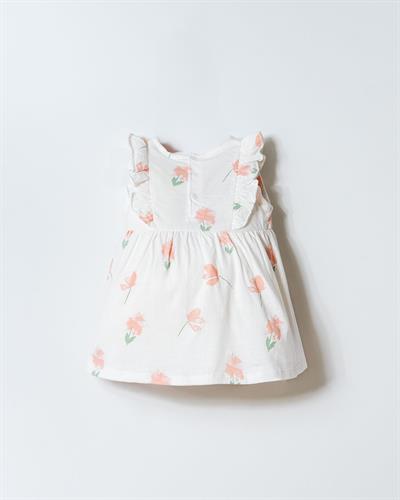 U.S. Polo Assn Kız Bebek Elbise Beyaz-Pudra