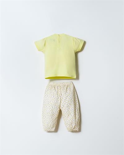 U.S. Polo Assn Kız Bebek  2 li  T-şhirt Takım Sarı