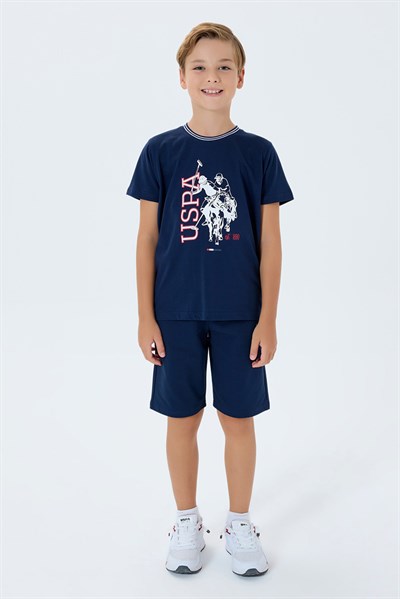 U.S. Polo Assn Erkek Çocuk Bermuda  2li Takım Lacivert