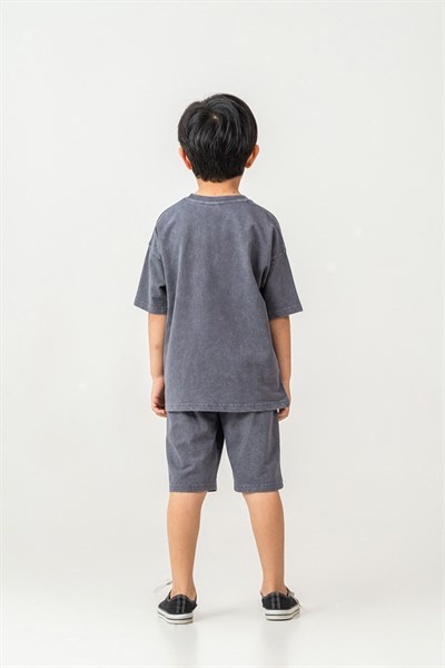 U.S. Polo Assn Erkek Çocuk Bermuda  2li Takım Füme