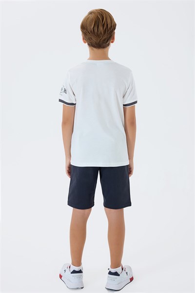 U.S. Polo Assn Erkek Çocuk Bermuda  2li Takım Beyaz