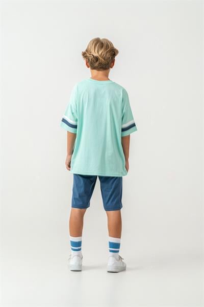 U.S. Polo Assn Erkek Çocuk  2 li Bermuda T-şhirt Takım Yeşil