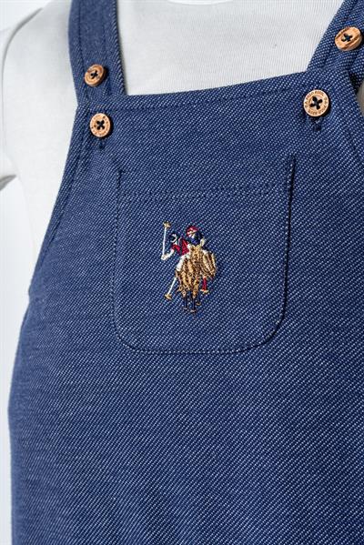 U.S. Polo Assn Erkek Bebek  2 li Salopet Takım Mavi