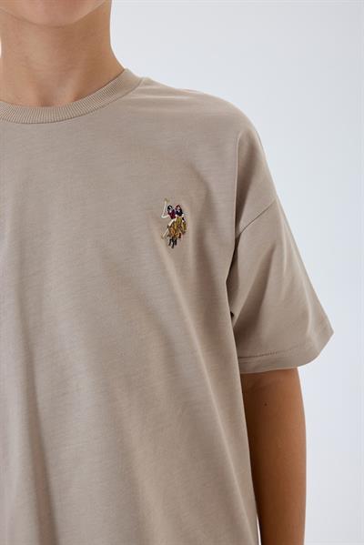 U.S. Polo Assn Erkek Çocuk  2 li Bermuda T-şhirt Takım Kum