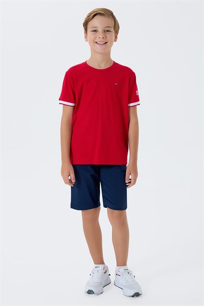 U.S. Polo Assn Erkek Çocuk Bermuda  2li Takım Kırmızı