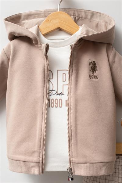 U.S. Polo Assn. Erkek Bebek 3li Takım Kum