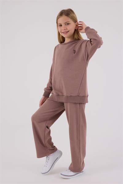 U.S. Polo Assn. Kız Çocuk Eşofman Takımı Vizon