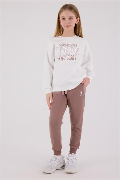 U.S. Polo Assn. Kız Çocuk Eşofman Takımı Beyaz