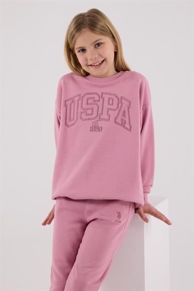 U.S. Polo Assn. Kız Çocuk Eşofman Takımı Gül Kurusu