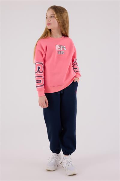 U.S. Polo Assn. Kız Çocuk Eşofman Takımı Neon Pembe