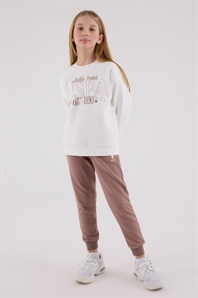 U.S. Polo Assn. Kız Çocuk Eşofman Takımı Beyaz