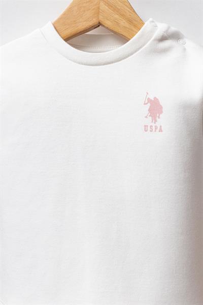 U.S. Polo Assn. Kız Bebek 3li Takım Açık Pembe