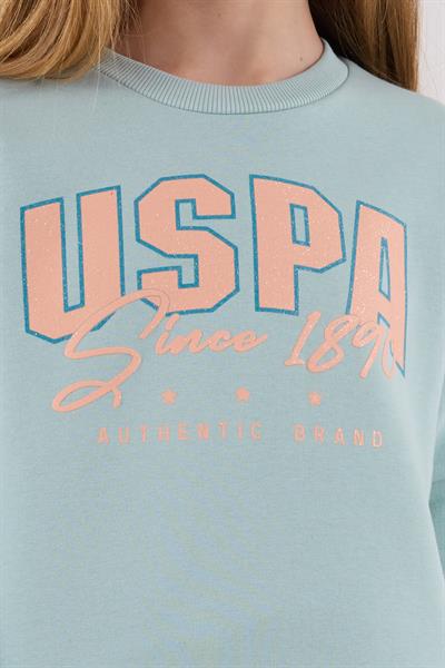 U.S. Polo Assn. Kız Çocuk Eşofman Takımı Su Yeşili