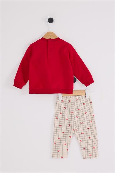 U.S. Polo Assn. Kız Bebek 2li Takım Kırmızı