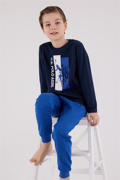 U.S. Polo Assn. Erkek Çocuk Uzun Kol Pijama Takım Lacivert