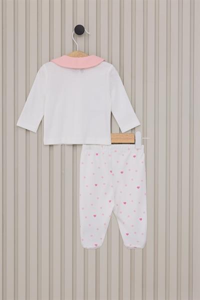 U.S. Polo Assn. Kız Bebek Patikli 3lü Takım Krem