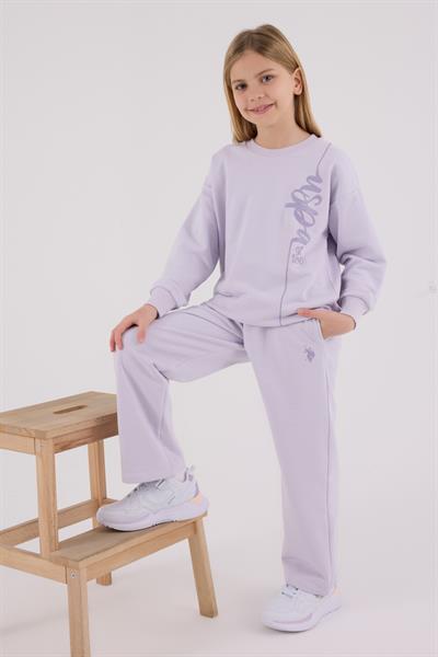 U.S. Polo Assn. Kız Çocuk Eşofman Takımı Lila