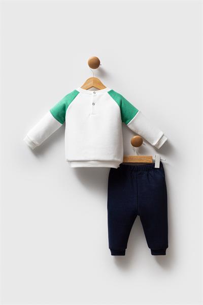 U.S. Polo Assn. Erkek Bebek 2li Takım Beyaz-Yeşil