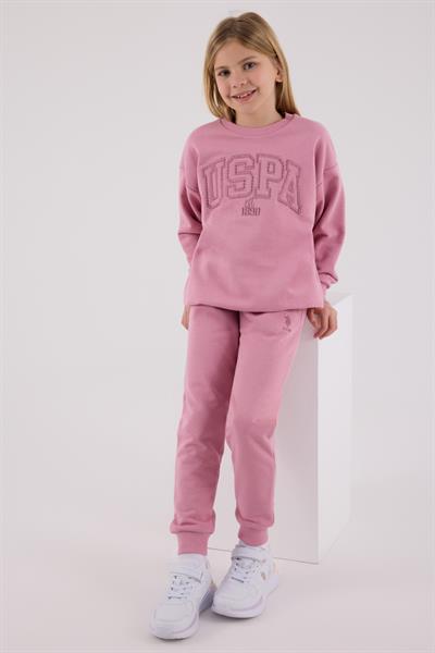 U.S. Polo Assn. Kız Çocuk Eşofman Takımı Gül Kurusu