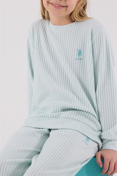 U.S. Polo Assn. Kız Çocuk Eşofman Takımı Su Yeşili