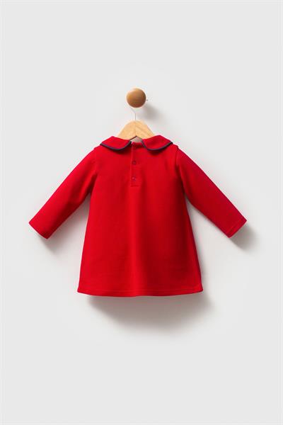 U.S. Polo Assn. Kız Bebek Pike Elbise Kırmızı