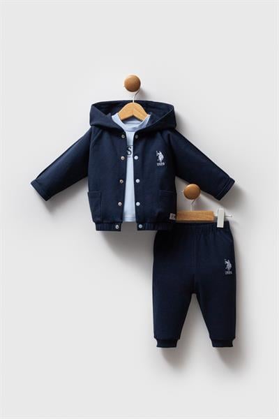 U.S. Polo Assn. Erkek Bebek 3lü Takım Lacivert
