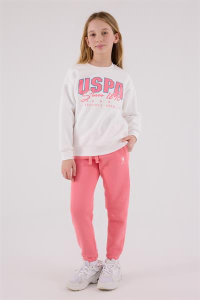U.S. Polo Assn. Kız Çocuk Eşofman Takımı Beyaz