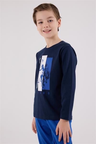 U.S. Polo Assn. Erkek Çocuk Uzun Kol Pijama Takım Lacivert