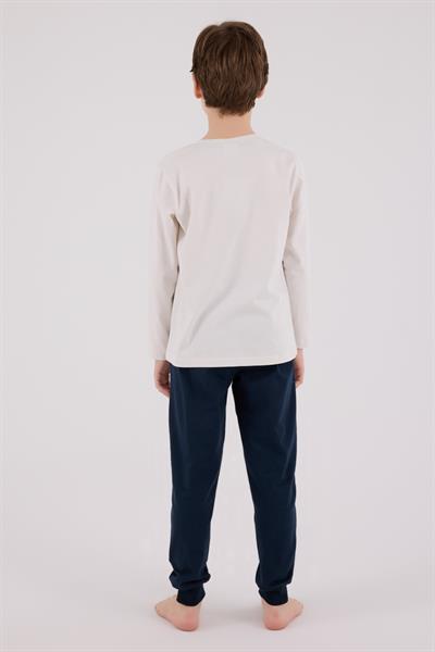 U.S. Polo Assn. Erkek Çocuk Uzun Kol Pijama Takım Taş