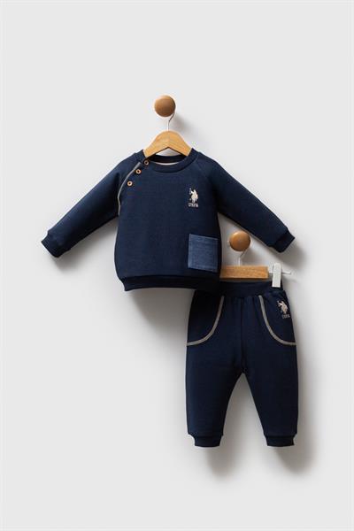 U.S. Polo Assn. Erkek Bebek 2Li Takım Lacivert