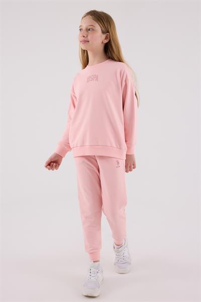 U.S. Polo Assn. Kız Çocuk Eşofman Takımı Açık Pembe