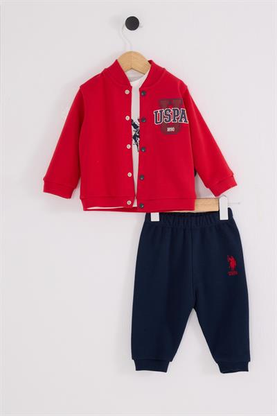 U.S. Polo Assn. Erkek Bebek 3lü Takım Kırmızı