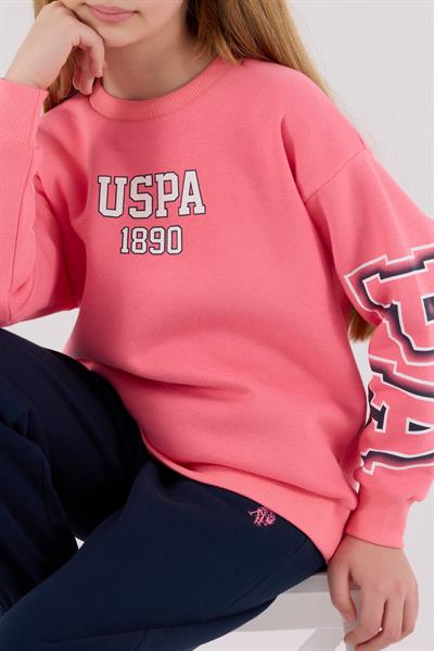 U.S. Polo Assn. Kız Çocuk Eşofman Takımı Neon Pembe
