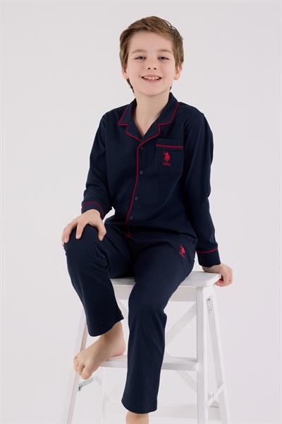 U.S. Polo Assn. Erkek Çocuk Gömlek Pijama Lacivert