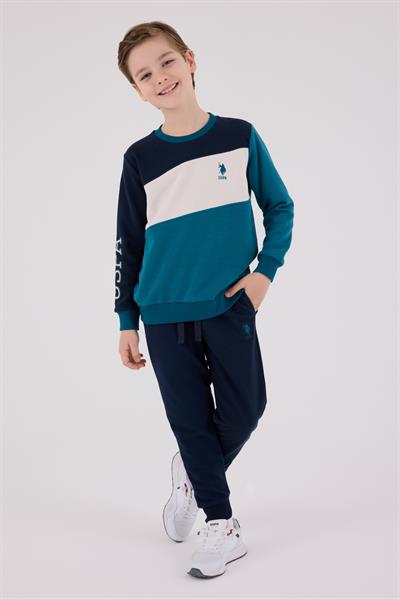 U.S. Polo Assn. Erkek Çocuk Eşofman Takımı Koyu Ördek Yeşili 9-13 Yaş